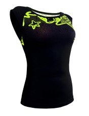 Футболка женская "Neon Green Stars"
