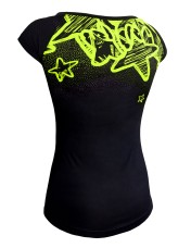 Футболка женская "Neon Green Stars"