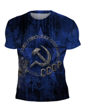 Футболка "Серп и молот" темно-синяя