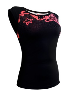 Футболка женская "Neon Pink Stars"