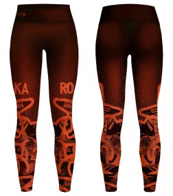 Леггинсы "Neon Orange Stars"